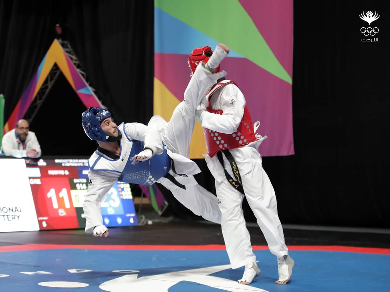 أحمد أبو غوش لاعب منتخب الاردن للتايكواندو يبلغ نهائي بطولة العالم للتايكوندو