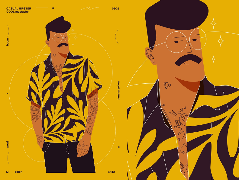 رسام ليتواني ينشر تصميمياً يشبه سمير غانم عبر Dribbble العالمي