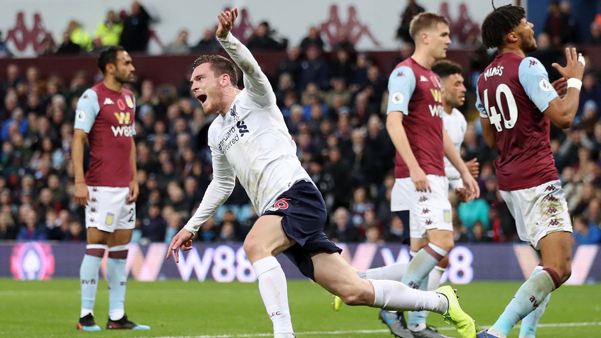 ليفربول يحقق فوزا صعبا على أستون فيلا بنتيجة 2-0 في الجولة 33 من الدوري الإنجليزي الممتاز